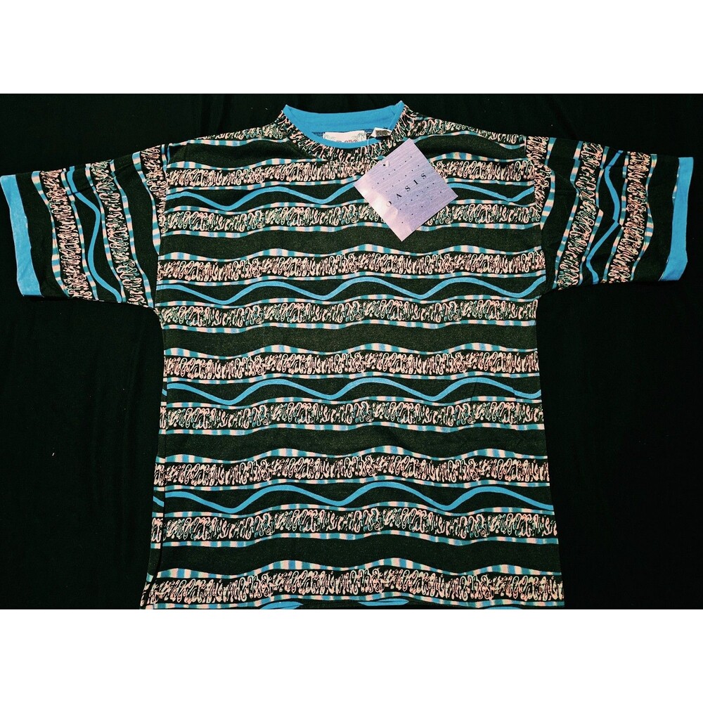 Vintage Oasis Surf Stripe T-Shirt Deadstock | 90s 80s Urban Outfitters RARE RAD